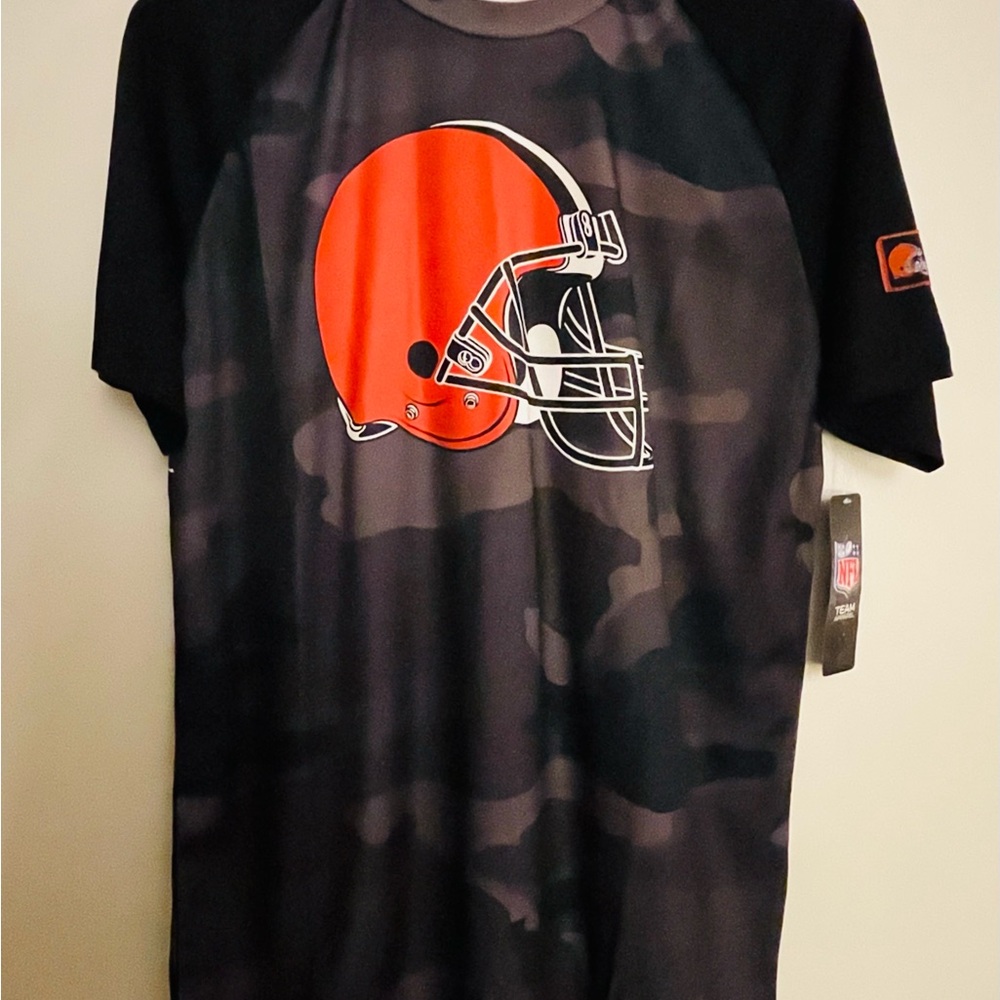 Cleveland Browns NFL Black and Orange Camouflage Men's Jersey